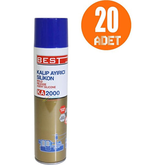Best KA2000 Silikon Bazlı Kalıp Ayırıcı Sprey 400 ml 20 Adet Bakım Spreyleri Fiyatı