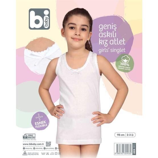Bibaby Geniş Askı Beyaz Atlet