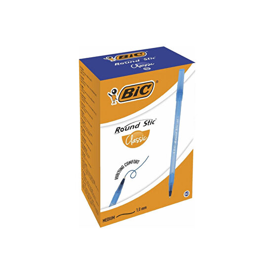 Bic BİC ROUND STIC TÜKENMEZ KALEM MAVİ 1.0mm 60LI PAKET