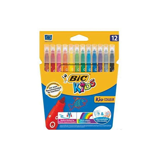 Bic Kids Kid Couleur Ultra Yıkanabilir 12li Keçeli Boya Kalemi / ?920293 Keçe Uçlu Kalem Fiyatı