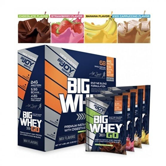 Bigjoy Big Whey Go Protein 2201 Gr 68 Sase Mix + Hedıyeler Protein Tozları Fiyatı