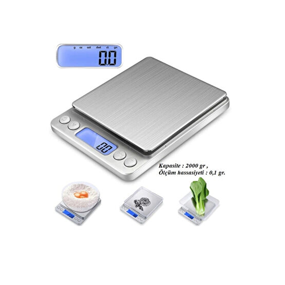 BigSale Mini Dijital Hassas Tartı-mutfak Terazisi Tartı Kuyumcu Tartısı 2000 gr Mutfak Tartıları / Terazileri Fiyatı