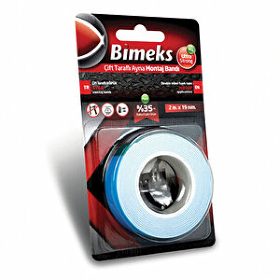Bimeks Çift Taraflı Extra Güçlü - Ayna Montaj Bandı - 19mmx2 metre Bant Fiyatı