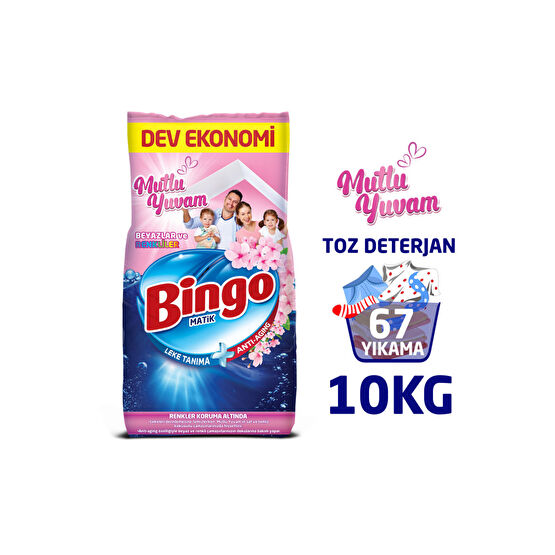 Bingo Matik Konsantre Toz Deterjan Mutlu Yuvam 10 Kg Çamaşır Deterjanı Fiyatı