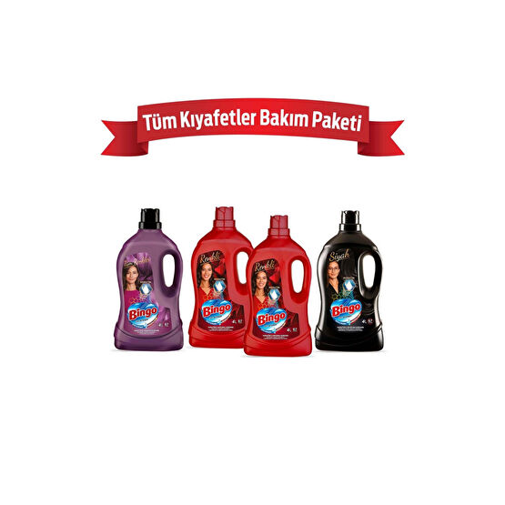 Bingo Matik Sıvı Bakım Çamaşır Deterjanı Tüm Kıyafetler 4 L 4lü Çamaşır Deterjanı Fiyatı