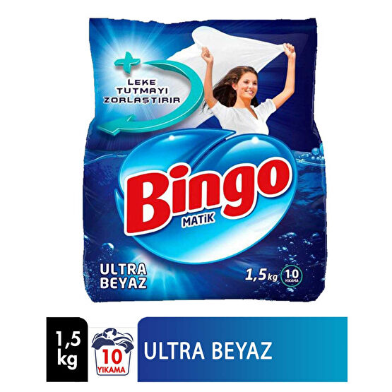 Bingo Toz Çamaşır Deterjanı 1,5 kg 10 Yıkama Ultra Beyaz Çamaşır Deterjanı Fiyatı