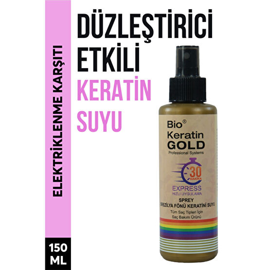 Bio Keratin Gold Express Brezilya Fönü Keratini Suyu 150 Ml Saç Şekillendirici Sprey Fiyatı