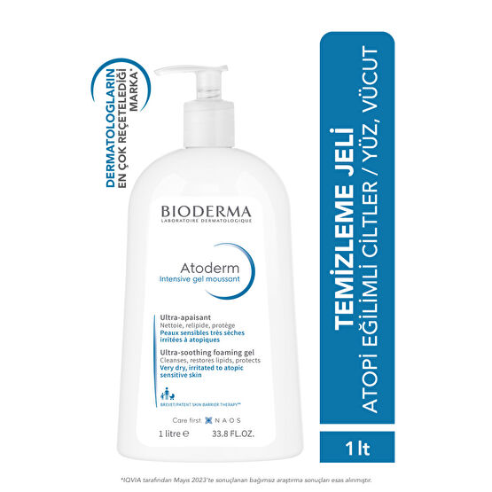 Bioderma Atoderm Intensive Foaming Gel 1 L Cilt Temizleme ve Peeling Fiyatı