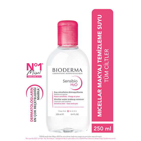 Bioderma Sensibio H2O Hassas ve Normal Ciltler için Micellar Makyaj Temizleme Suyu 250 ml Makyaj Temizleyicileri Fiyatı