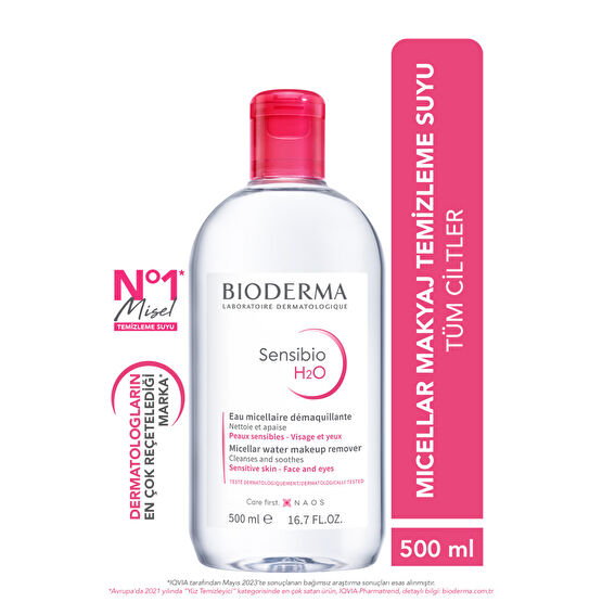 Bioderma Sensibio H2O Micellar Makyaj Temizleme Suyu Hassas ve Normal Ciltler 500 ml Makyaj Temizleyicileri Fiyatı