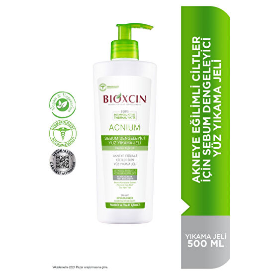 Bioxcin Acnium Sebum Dengeleyici Yüz Yıkama Jeli 500ml