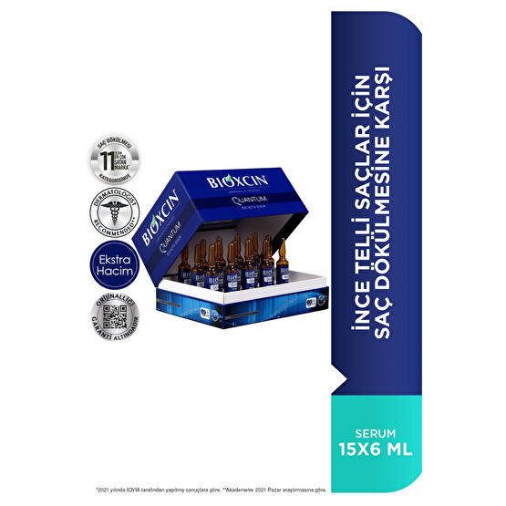 Bioxcin Quantum Ekstra Hacim & Bakım Serumu 15x6 Ml - Ince Telli Dökülen Saçlar Için Saç Bakım Maskeleri & Serumlar & Spreyler Fiyatı