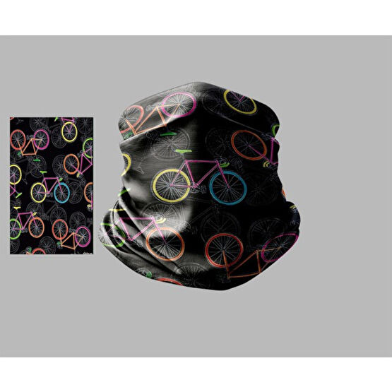 Bisiklet Tasarımlı Motorcu Buff Maske Outdoor Boyunluk Unisex Bandana Bandana (Outdoor) Fiyatı