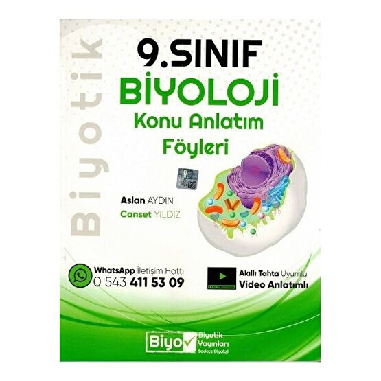 Biyotik Yayınları 9. Sınıf Biyoloji Konu Anlatım Föyleri Ders Sınav Kitapları Fiyatı