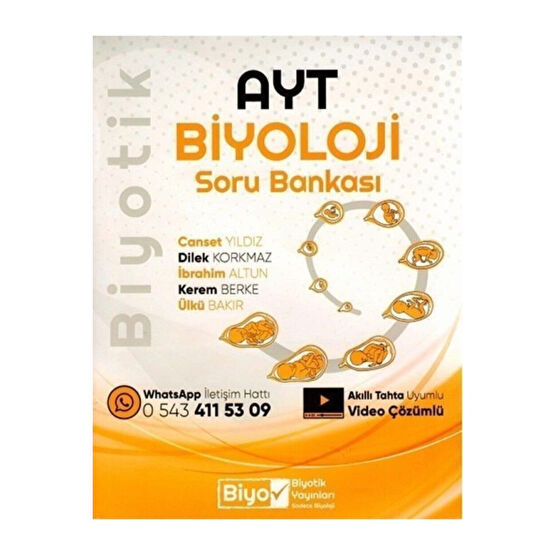 Biyotik Yayınları Biyotik Yks Ayt Soru Bankası Biyoloji -2023 Ders Sınav Kitapları Fiyatı
