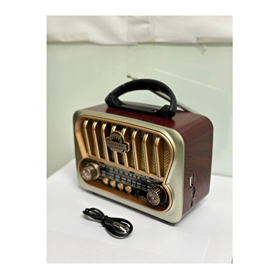 BLOMSTER Everton Nostaljik Bluetoothlu Rt-850 Usb / Bt / Radyo Müzik Kutusu Alarmlı Saatler & Radyolar Fiyatı