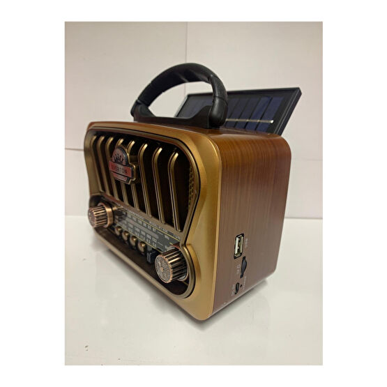 BLOMSTER Everton Rt-826 Usb/bt/fm Solar Paneli Nostajık Radyo Alarmlı Saatler & Radyolar Fiyatı