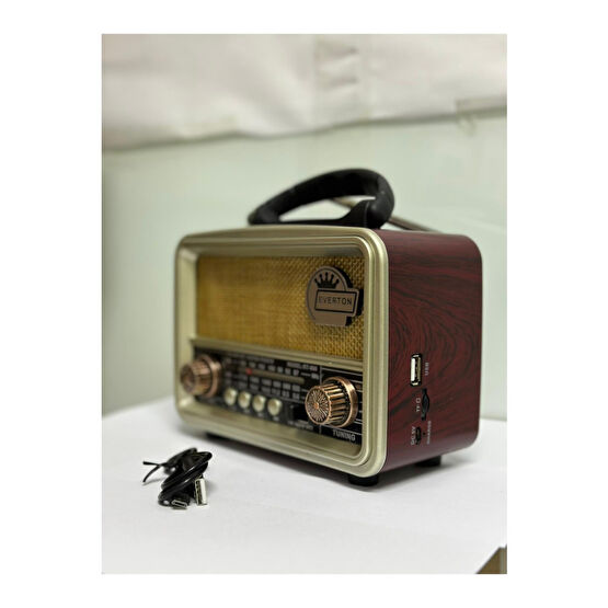 BLOMSTER Everton Rt-860 Nostaljik Bluetoothlu Rt-860 Usb / Sd / Radyo Müzik Kutusu Alarmlı Saatler & Radyolar Fiyatı