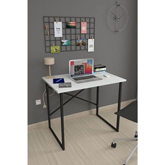 Bofigo 60x90 cm Çalışma Masası Laptop Bilgisayar Masası Ofis Ders Yemek Cocuk Masası Beyaz Çalışma Masası Fiyatı