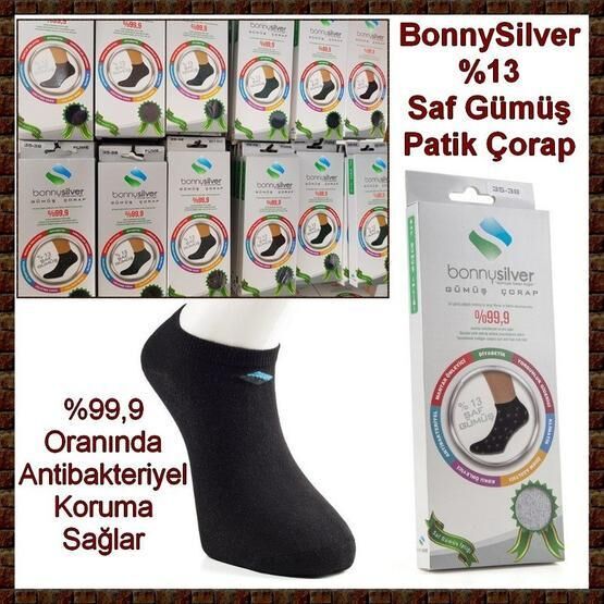 Bonny Silver Gümüş Patik Çorap