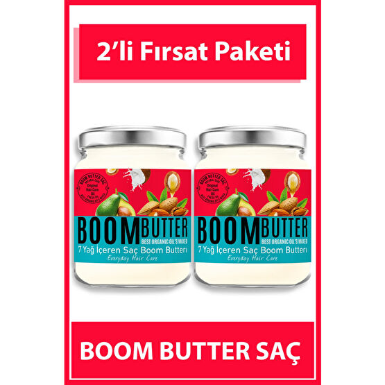 BOOM BUTTER Saç Bakım Yağı İkili Paket