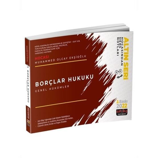 Borçlar Hukuku Genel Hükümler Hocasından Ders Notları 2022 Savaş Yayınevi