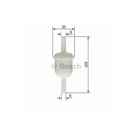 Bosch 0450904058 Şeffaf Benzin Ara Filtre (Küçük Tip) Üniversal Mazot Filtresi Fiyatı