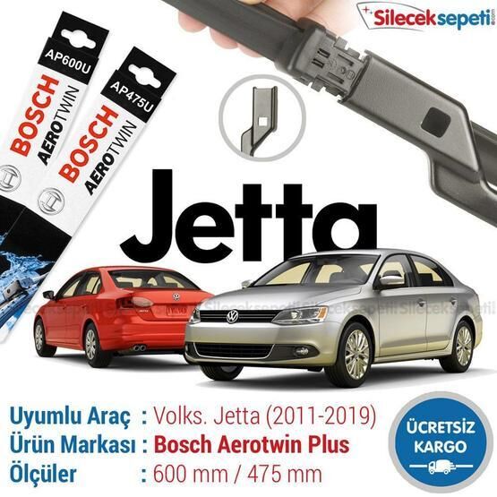 Bosch Aerotwin Volkswagen Jetta 2011-2019 Silecek Takımı