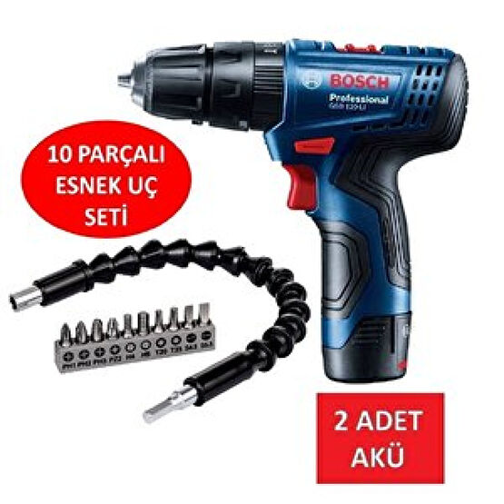 Bosch Darbeli Matkap Çift Akülü Şarjlı Matkap Akülü Vidalama 10 Parça Esnek Vidalama Ucu 30 Cm Matkaplar Fiyatı