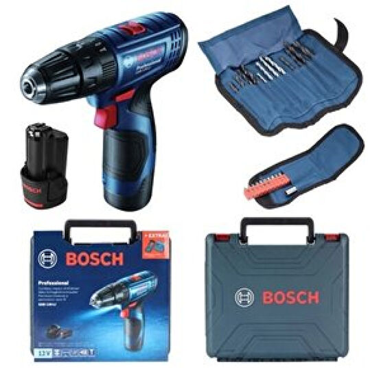 Bosch Professional Gsb 120 Lı 2 Ah Çift Akülü Darbeli Delme Vidalama + Aksesuar Seti Matkaplar Fiyatı
