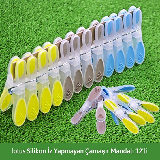 Bozdağlar Lotus Özel Silikonlu Çamaşır Mandalı 12'Li Çamaşır Kurutma Makineleri Fiyatı