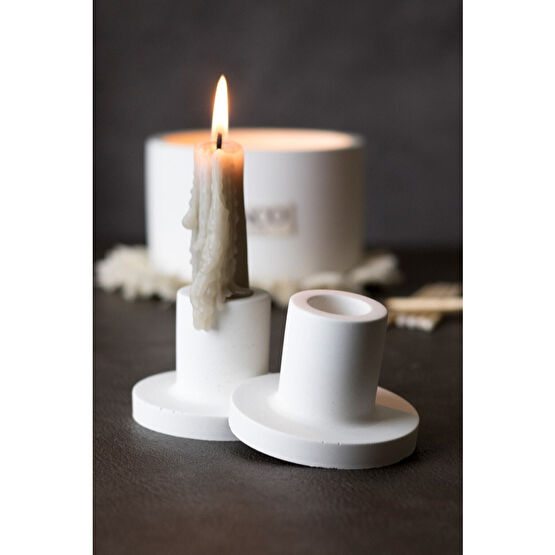 Branco Candles Şamdan Mumluk 2li Beton Şamdan Fiyatı