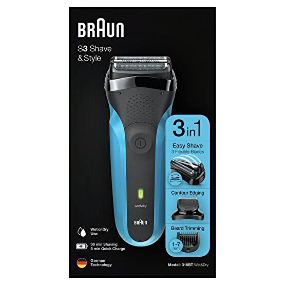 Braun Series 3 310 Bt Blue 3’ü 1 Arada Sakal Şekilendirici Ve Tıraş Makinesi Tıraş Makineleri Fiyatı