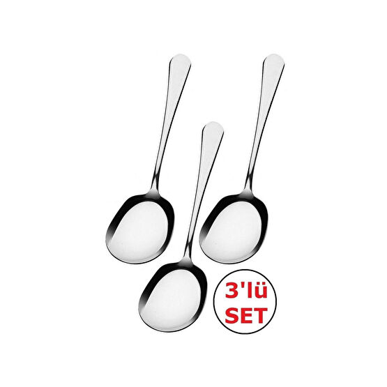 BRE HOME 3 Adet Çelik Servis Kaşık 21 Cm Çatal / Kaşık / Bıçak Takımları Fiyatı