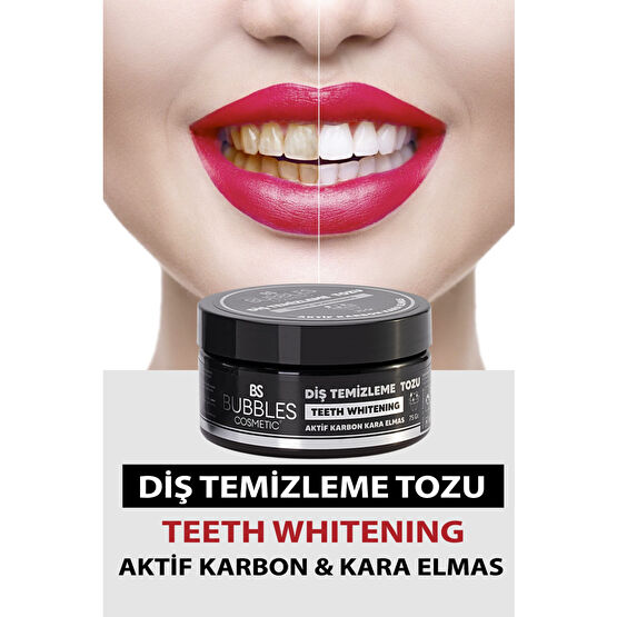 bs bubbles cosmetic 75gr Diş Beyazlatma Tozu Aktif Karbon Lansman Fiyatı Diş Beyazlatıcılar Fiyatı