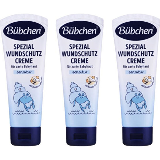 Bübchen Bebek Pişik Kremi 75 ml 3'lü - Spezial Wundschutz Creme - Beyaz Pişik Önleyici Krem Fiyatı