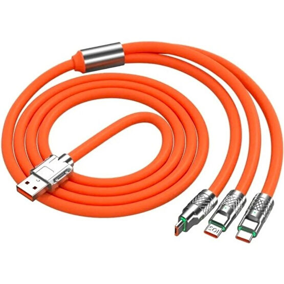 Buffer® 3 In 1 Type-C + Micro USB + Lightning Hızlı Şarj Kablosu Silikon Kablo 1 Metre Tablet Şarj Cihazı Fiyatı