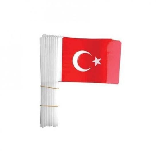 Buket BKT-302 50'li Sopalı Battal Boy Kağıt Bayrak