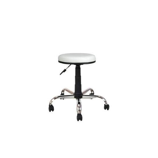Bürocci 2999D0109 Beyaz Metal Ayaklı Tabure