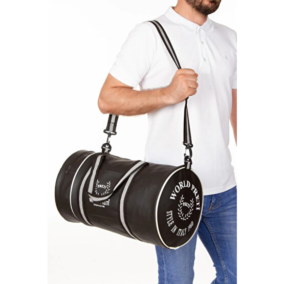 Butik Sporcu Çantası Siyah Silindir Omuz Askılı Fitness Sp S Beden Unisex Spor Çantası Fiyatı