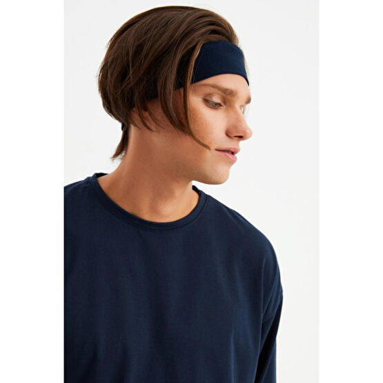 Butikgiz Lacivert Erkek Pamuklu Penye, Kaymaz, Terletmez, Ultra Hafif, Spor Saç Bandı Bandana Bandana (Outdoor) Fiyatı