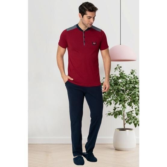By Mecit 2773 Bordo Erkek Pijama Takımı