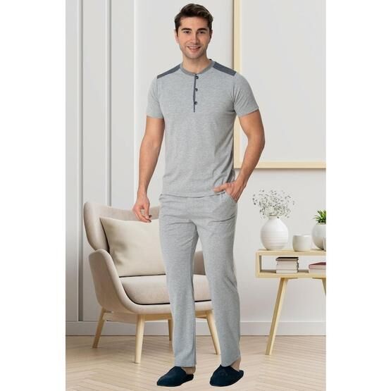 By Mecit 2773 Gri Erkek Pijama Takımı
