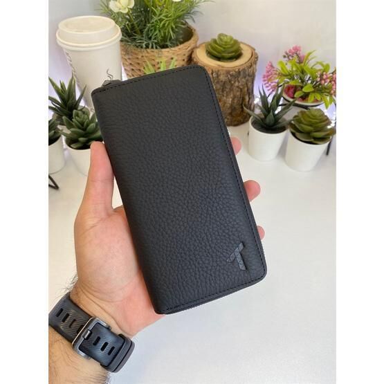 Bytemur Teddy Black Telefon Bölmeli Cüzdan