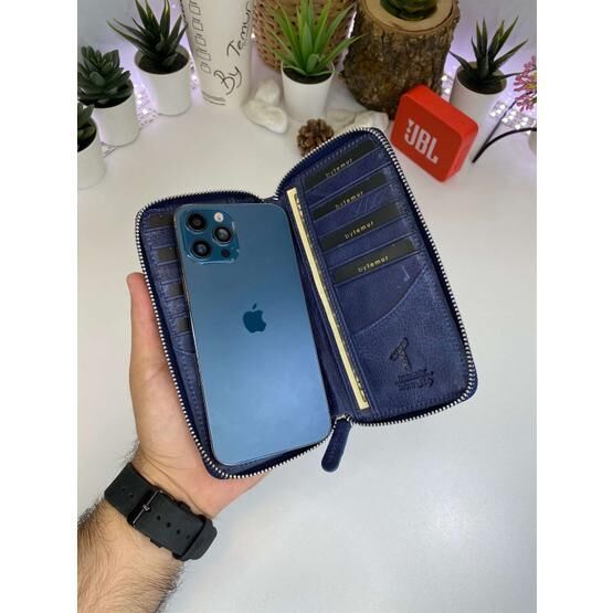 Bytemur Thomas Lacivert Telefon Bölmeli Cüzdan