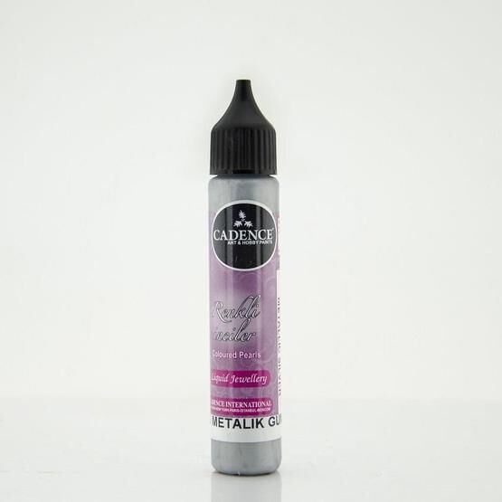 Cadence Metalik Gümüş 25 ml Renkli İnciler
