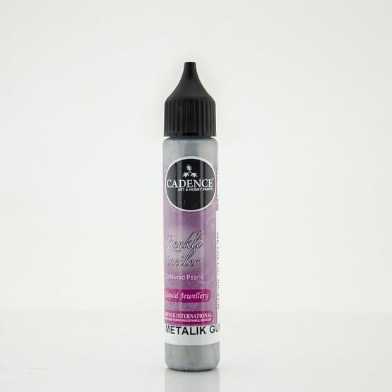 Cadence Metalik Gümüş 25 ml Renkli İnciler