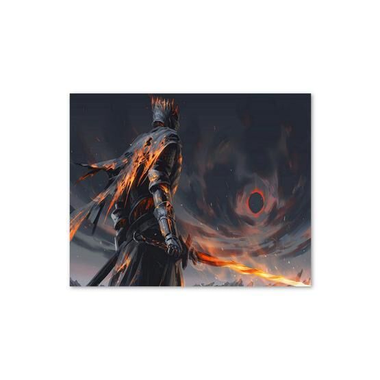 Cakatablo Yüzüklerin Efendisi Nazgul ve Ateş Kılıcı 25x35 cm Ahşap Tablo