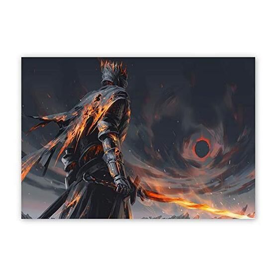 Cakatablo Yüzüklerin Efendisi Nazgul ve Ateş Kılıcı 25x35 cm Ahşap Tablo