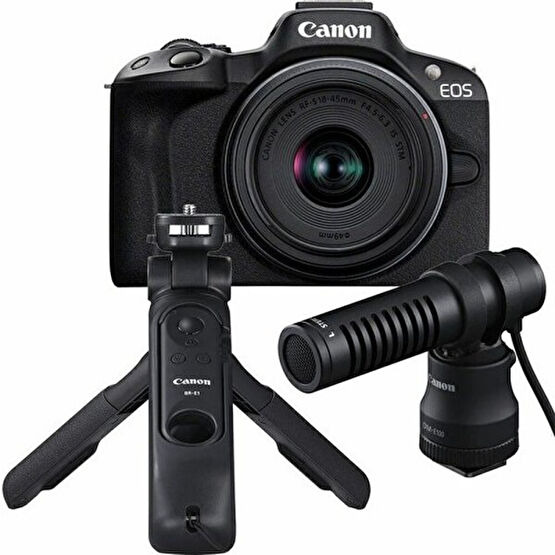 Canon EOS R50 Content Creator Kit Aynasız Fotoğraf Makinesi (Canon Eurasia Garantili) Dijital Fotoğraf Makineleri Fiyatı